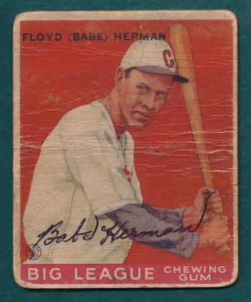 1933 Goudey #5 Babe Herman